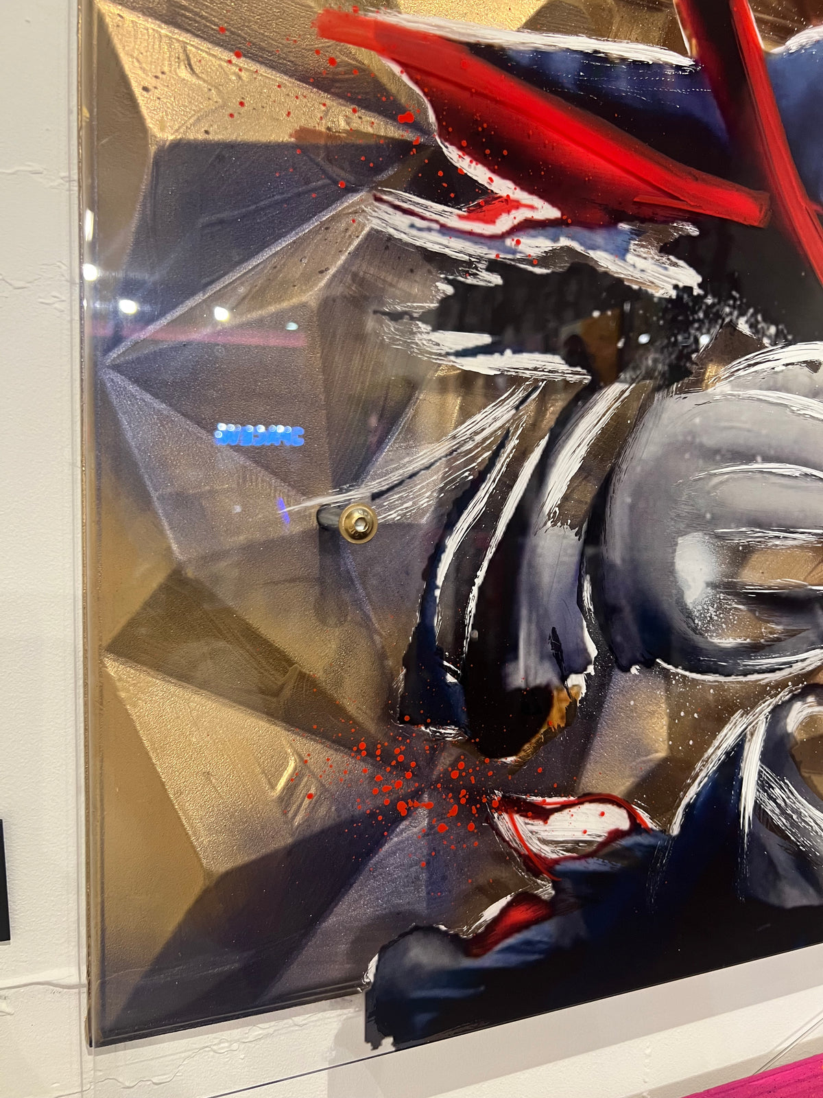 Golden Bitcoin Duck - 100 x 100 cm