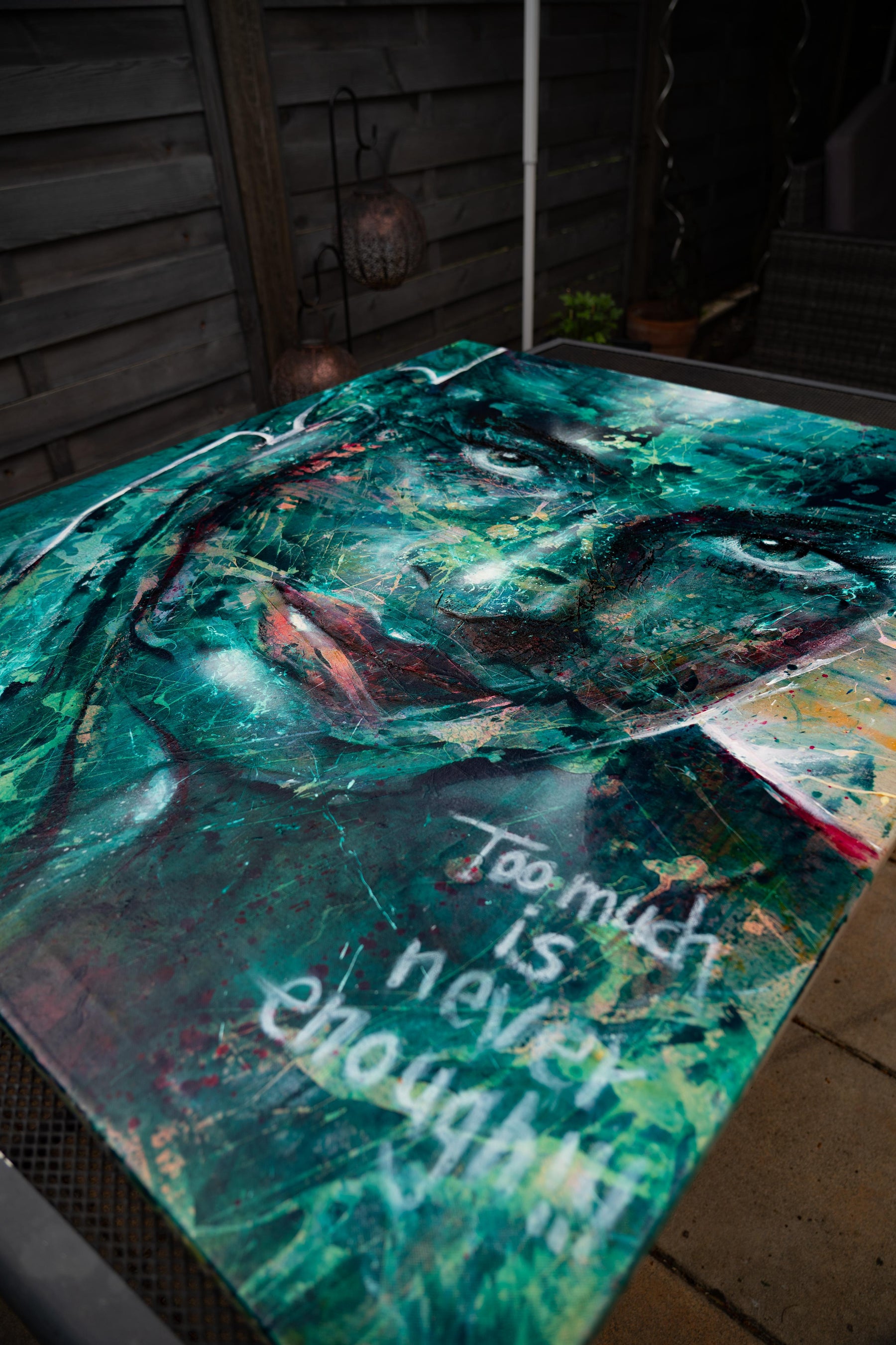 „Too Much Is Never Enough“ - 120 x 100 cm