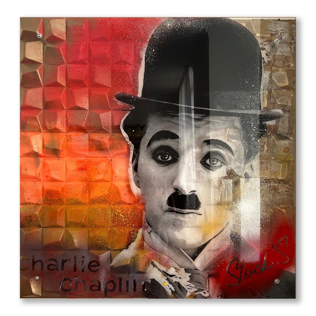 Charly Chaplin - 100 x 100 cm