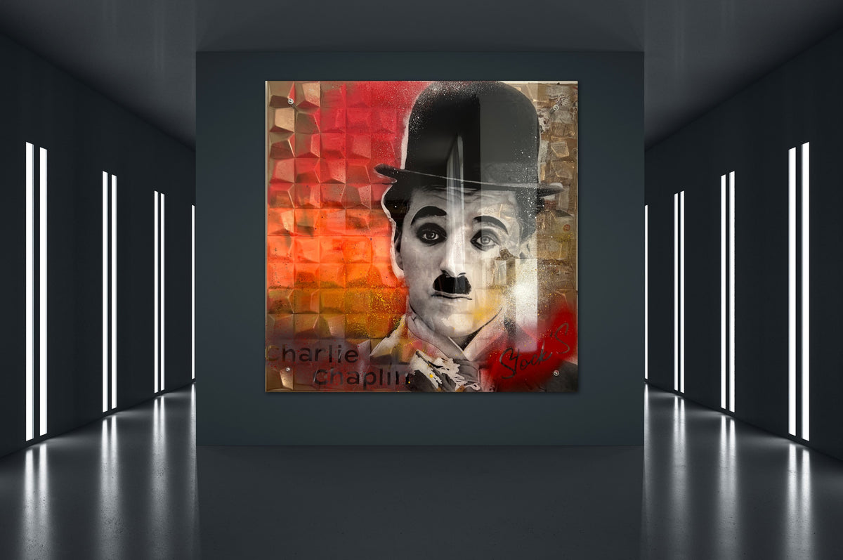 Charly Chaplin - 100 x 100 cm