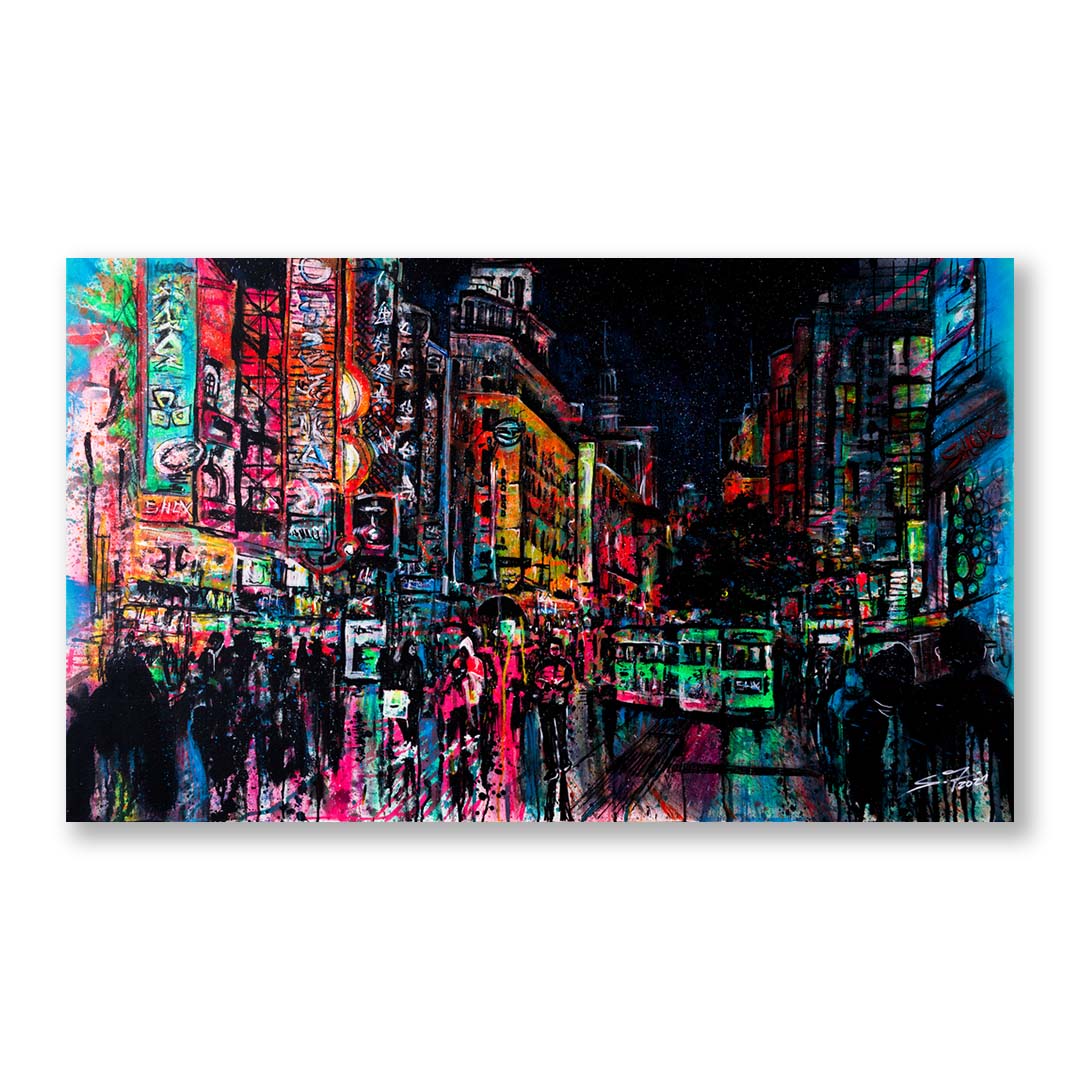 Shanghai at Night - 150 x 90 cm